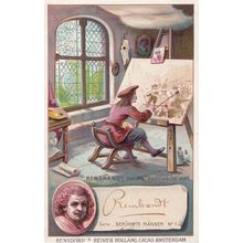 Rembrandt Dutch Artist Printed Signed Bendorps Postcard Antique Trade Card