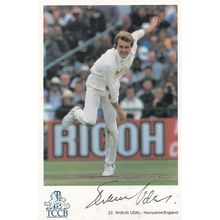 Shaun Udal Classic Hampshire Club Cricket Hand Signed Card Photo Postcard