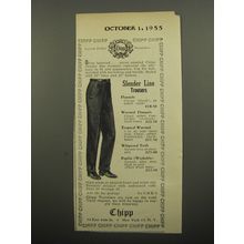 1955 Chipp Slender Line Trousers Advertisement