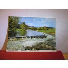 GRASSINGTON WEIR, WHARFEDALE, YORKSHIRE used postcard by Judges 1989 pm =