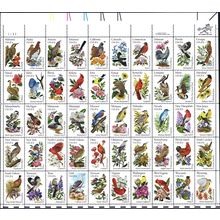 State Birds and Flowers Full Sheet of Fifty 20 Cent Stamps Scott 1953-2002