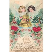 Froliche Ostern Switzerland Raised Effect 1903 Rare Easter Postcard