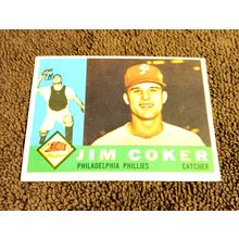 1960 Topps # 438 Jim Coker Catcher 6.0 EX/MT Or Better Shape Light Creases