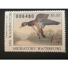 ICOLLECTZONE US Washington 1991 Duck Stamp #6 VF NH fresh