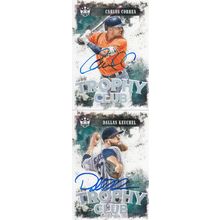 CARLOS CORREA & DALLAS KEUCHEL AUTO 2018 HOUSTON ASTROS WORLD CHAMPION PLAYERS