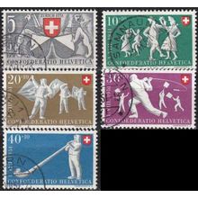 SCHWEIZ SWITZERLAND [1951] MiNr 0555-59 ( O/used ) [01] Pro Patria