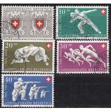 SCHWEIZ SWITZERLAND [1950] MiNr 0545-49 ( O/used ) Pro Patria
