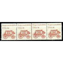 1898A 4c Stagecoach Fine MNH Dry Gum PNC 1/4 G0080