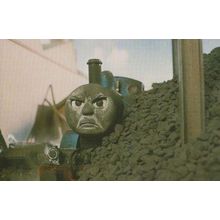Thomas The Tank Engine Covered In Coal Coaldust Childrens Railway Postcard