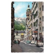innsbruck, austria used vintage postcard ENGLISH POSTMARK 1983 =