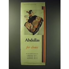 1942 Abdullas Cigarettes Ad - Abdullas for choice
