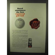 1964 Royal Golf Ball Ad - First Registered Ball