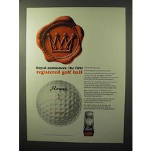 1964 Royal Golf Ball Ad - The First Registered Ball