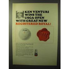 1964 Royal Golf Ball Ad - Ken Venturi Wins USGA Open