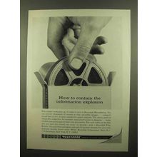 1965 Kodak Recordak Microfilm Ad, Information Explosion