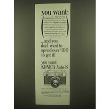 1965 Konica Auto-S Camera Ad - You Want