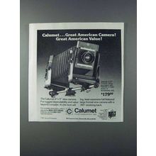 1981 Calumet 4x5 View Camera Ad - Great American Camera