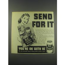 1946 KC Baking Powder Ad - Send for it