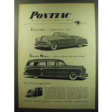 1949 Pontiac Convertible and Station Wagon Advertisement