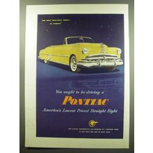 1949 Pontiac Convertible Car Ad - The most beautiful thing on wheels