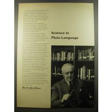 1954 The New York Times Advertisement - Waldemar Kaempffert - Science