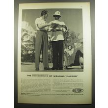 1955 Du Pont Dacron Esquire Sportswear Ad - The desirability of wearing Dacron