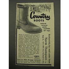 1955 Norm Thompson Country Boots Ad - Country boots natural reverse grain
