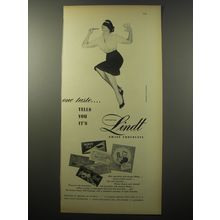 1955 Lindt Chocolate Ad - One taste.. tells you it's Lindt