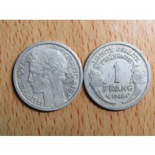 France Republic 1945 1 Franc Coin