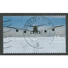 GER 2002 €0.55 + 0.25 (S/A) 'HUMANITARIAN - AEROPLANES' FINE USED (EBID48-550)