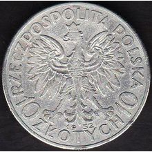 1932 Poland 10 Zlotych Silver Coin