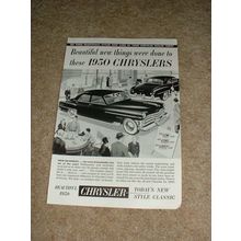 1950 Chrysler Car Ad, Beautiful New Things!!!