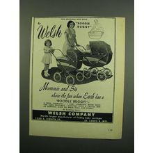 1950 Welsh Boodle Buggy Ad - Mommie and Sis Share