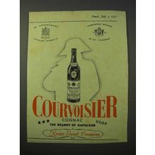 1951 Courvoisier Cognac Ad - Keeps Good Company