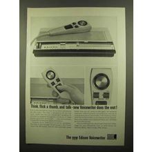 1965 Edison Voicewriter Ad - Think, Flick a Thumb, Talk