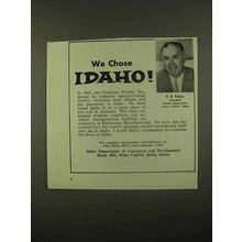 1965 Idaho Department of Commerce and Development Ad