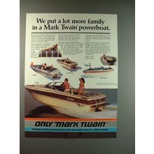 1985 Mark Twain Boat Ad - 210 BR, 160 BR, 170, 190