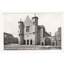 School Hall and the Mason's Gate Uppingham Postcard RP Rutland