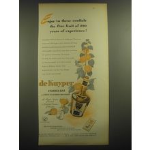 1946 de Kuyper Apricot Liqueur Ad - Enjoy in these cordials the fine fruit