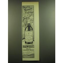 1946 Harwood's Canadian Whisky Ad - One of the treasures of all time