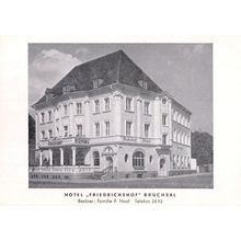 Hotel Friedrichshof Bruschal Vintage Baden-Württemberg Germany Postcard