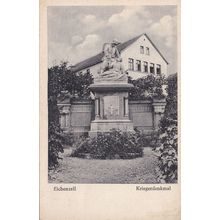 Kriegerdenkmal Military Eichenzell Statue Hesse Antique German Postcard