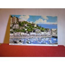 INNER HARBOUR, TORQUAY, DEVON used postcard by Harvey Barton 1978 pm #