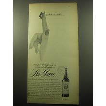 1959 La Ina Cocktail Sherry Ad - Shhhhhhhh.. wouldn't you love to know