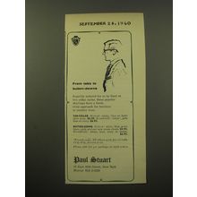 1960 Paul Stuart Shirt by Gant Ad - From tabs to button-downs