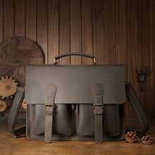 Hommes En Cuir D'affaires Épaule Messenger Porte-Documents