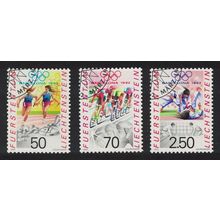 Liechtenstein Cycling Judo Olympic Games Barcelona 3v 1992 CTO SG#1027-1029