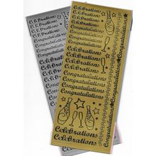 Peel Off Sticker Sheet. Celebration. Choice Of Colour. Cardmaking Scrapbooking