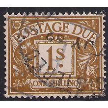 GB 1968 QE2 1/-d Ochre Postage Due Used SG D74 No Wmk ( E19 )