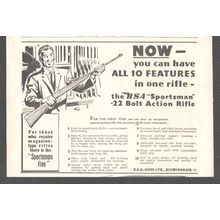 BSA SPORTSMAN B.S.A. Guns Ltd., Birmingham :- Original Vintage 1953 Advert